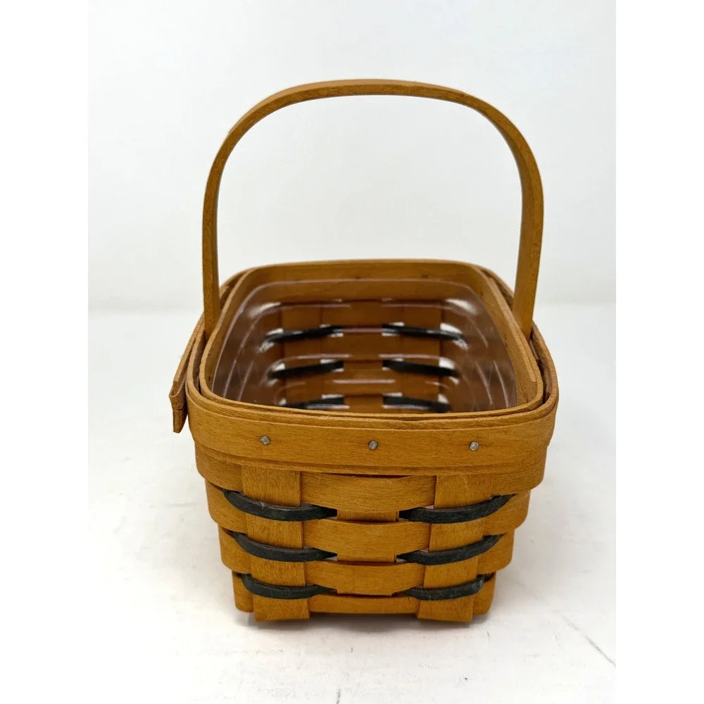 1997 Longaberger Mini Chore Basket 10758 Heartland Protector Card Handwoven USA